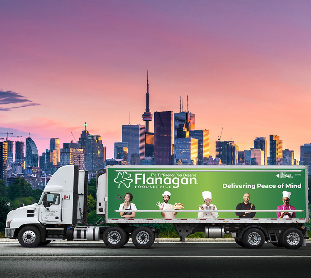 Flanagan Foodservice Truck with Toronto Skyline